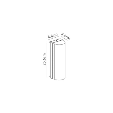 Mallory Wall Lamp Curved, IP65, Anthracite