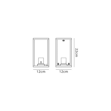 Caya Flush Wall Lamp, IP54, Graphite Black