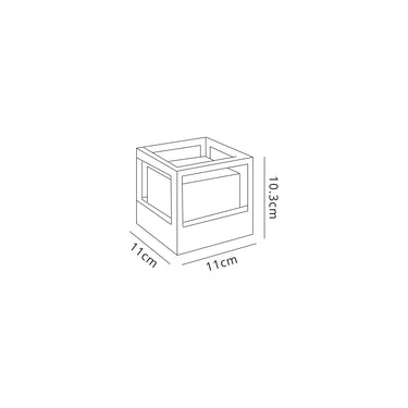 Iden Square Downlight, 6W LED, IP54, Anthracite
