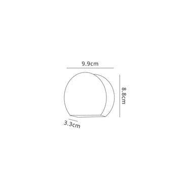 Buri Wall Lamp, 3W LED, IP54, Dark Brown