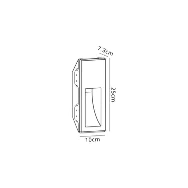 Strafe Small Recessed Wall Lamp, 1 x GU10, White Paintable Gypsum