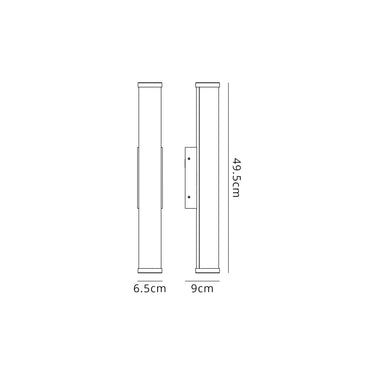 Incline Wall Lamp Large, 12W LED, 4000K,  IP44, Polished Chrome