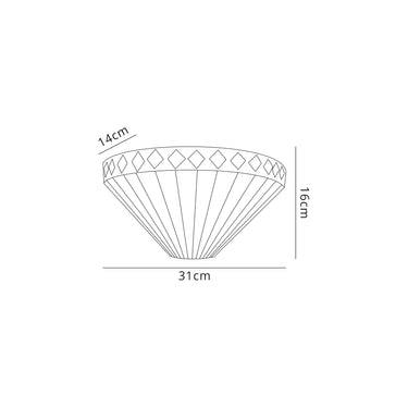 Tiffon Tiffany 2 Light Wall Lamp, Amber/Cream/Crystal