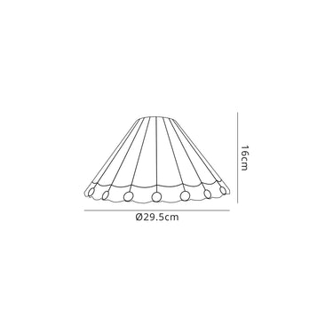 Paragon Tiffany 30cm Non-electric Shade, Red/Cream/Crystal