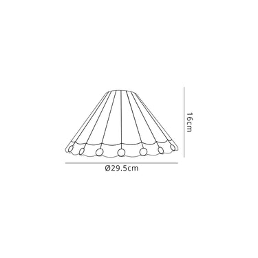 Paragon Tiffany 30cm Non-electric Shade, Grey/Cream/Crystal