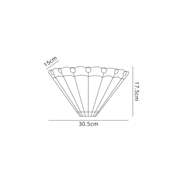 Paragon Tiffany 2 Light Wall Lamp, Grey/Cream/Crystal