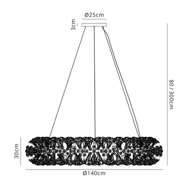Voltaire Pendant 36 Light Polished Chrome
