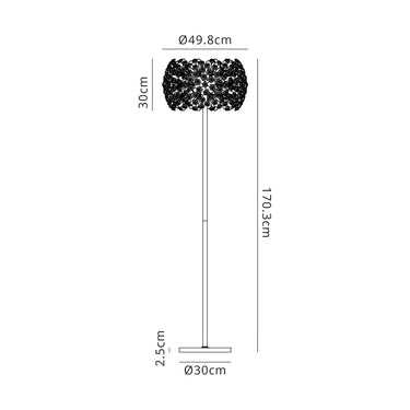 Voltaire Floor Lamp 8 Light French Gold