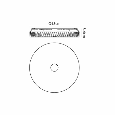 Frozen Large LED Flush, White Finish