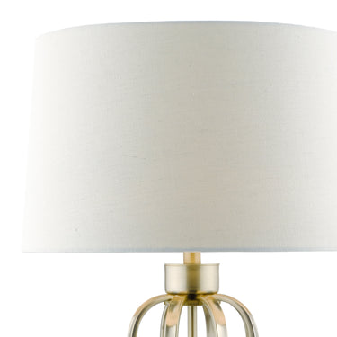 Lucie Table Lamp Satin Brass C/W Shade