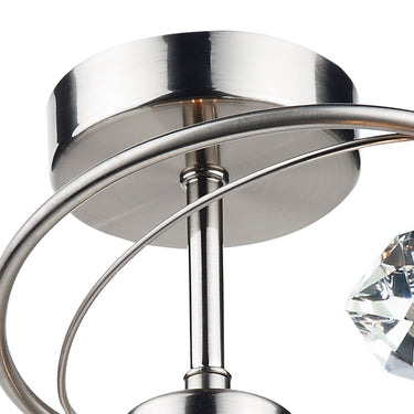 Luther 4 Light Semi Flush Satin Chrome