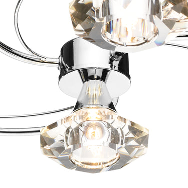 Luther 4 Light Semi Flush Polished Chrome