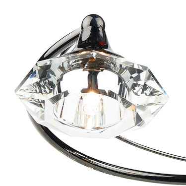 Luther 6 Light Semi Flush Black Chrome