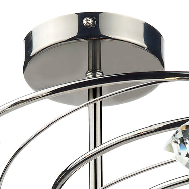 Luther 10 Light Semi Flush Black Chrome