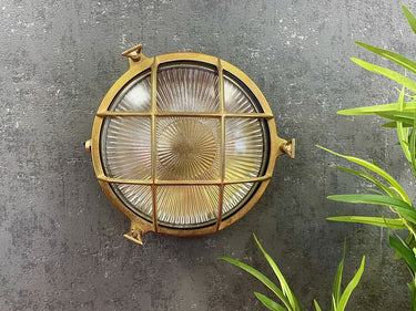 Solent Large Porthole Bulkhead Antique Brass