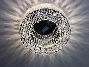 Luxe 12 Light Round Crystal Flush
