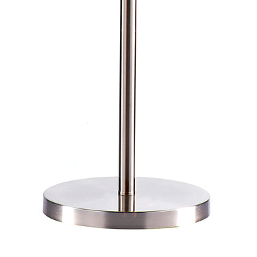 Madrid Ball Floor Lamp Satin Chrome C/W Shade