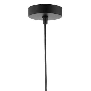 Midi 1 Light Pendant Matt Black & Bright Copper