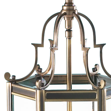 Moorgate Hexagonal Hall Lantern Antique Brass