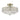Olona 3 Light Semi Flush Antique Brass