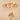 Ophira 12 Light Pendant Antique Gold and Amber Ribbed Glass
