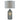 Pamplona Table Lamp Grey C/W Grey Faux Silk Shade