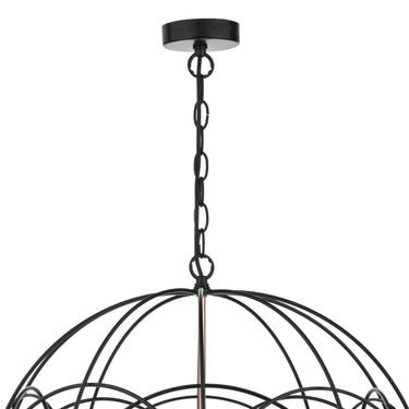 Phoenix 5 Light Pendant Black & Copper