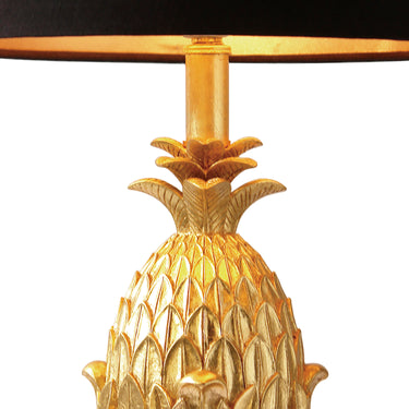 Pineapple Table Lamp C/W Shade Gold