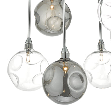 Quinn 6 Light Semi Flush Polished Chrome