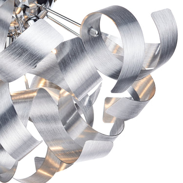 Rawley 4 Light Ribbon Flush Brushed Aluminium