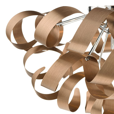 Rawley 5 Light Flush Brushed Copper