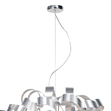 Rawley 12 Light Ribbon Pendant Brushed Aluminium