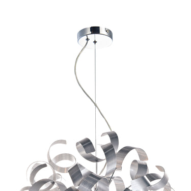 Rawley 9 Light Ribbon Pendant Brushed Aluminium