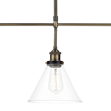 Ray 3 Light Bar Pendant Antique Brass