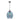 Rogan 1 Light Pendant Black & Iridised Glass