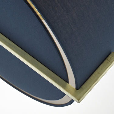 Santino Pendant Gold with Navy Faux Silk Shade