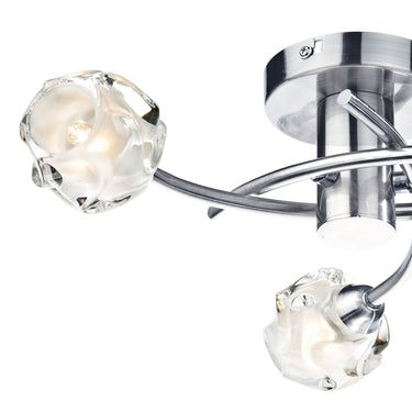 Seattle 3 Light Flush Satin Chrome