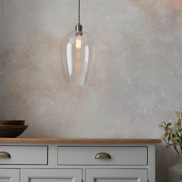 Stourton Medium Pendant Antique Brass