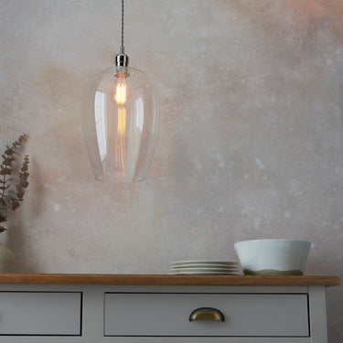 Stourton Medium Pendant Polished Nickel