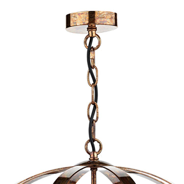 Symbol 3 Light Pendant Petrol Copper
