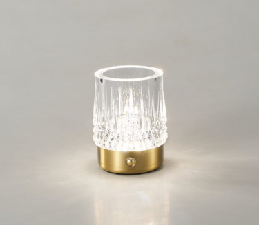 Misty Tumbler Rechargeable USB Touch Lamp, Gold