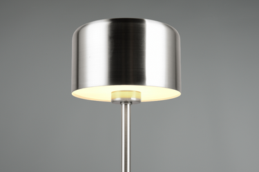 Geoff Satin Nickel Rechargeable Table Lamp