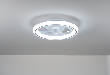 Lyra LED Ceiling Open Fan, White with CCT & Dimming via Remote