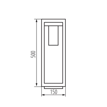 Vamo IP44 Post Matt Black Small