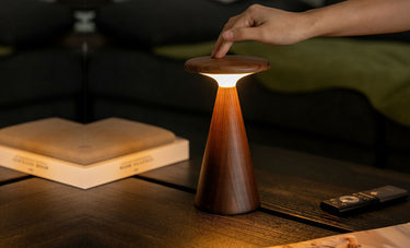 Gingko Sylva Large Walnut Rechargeable Lamp