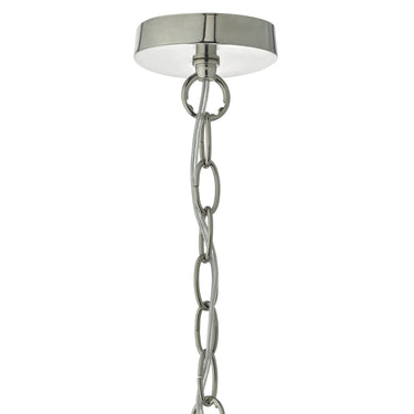 Tamara 1 Light Pendant Satin Nickel & Ribbed Glass