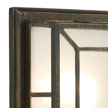Trent Wall Bracket Black Gold IP44