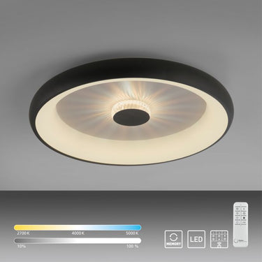 Vortex LED Large Flush Black