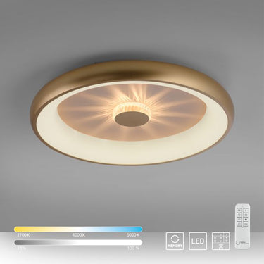 Vortex LED Large Flush Matt Brass