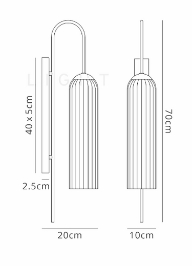Callow Wall Light Satin Black with Cognac Glass
